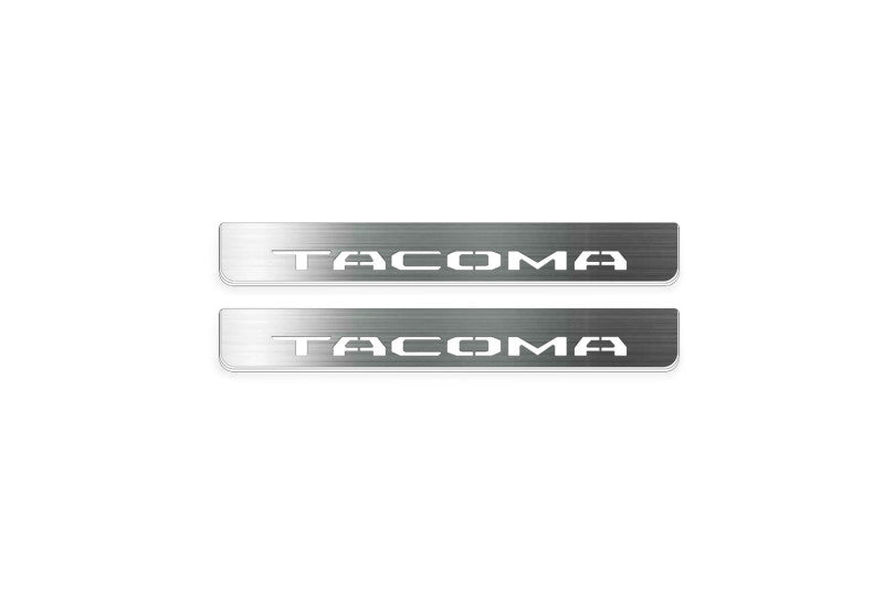 stainless steel door sill plates for Toyota Tacoma IV 2024+ with Tacoma logo