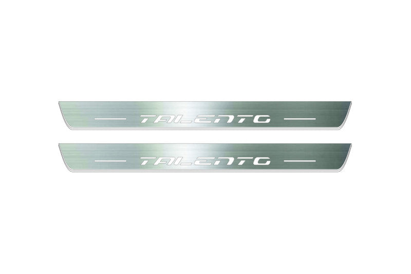 stainless steel LED door sill plates for Fiat Freemont 2016+ with Talento logo