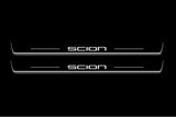 Scion tC I 2004+ stainless steel illuminated entry guards with Scion logo
