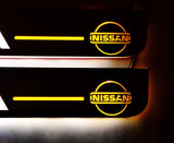 LED door sill plates Nissan Tiida 2004+ stainless steel with TIIDA logo