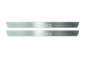 Chery Tiggo 2 2017+ LED Door Sills PRO LED Door Sills Illuminated Scuff Logo Tiggo Stainless Steel Entry Guards