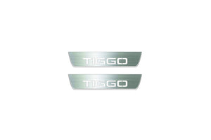 Chery Tiggo 4 2018+ Led Door Sills LED Door Sills Illuminated Scuff Logo Tiggo Stainless Steel Entry Guards