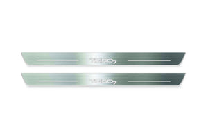 Chery Tiggo 7 2017+ LED Door Sills PRO LED Door Sills Illuminated Scuff Logo Tiggo 7 Stainless Steel Entry Guards