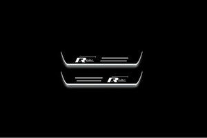 Volkswagen Tiguan II 2016-2023 LED Door Sills Illuminated Scuff R-Line Logo Stainless Steel Entry Guards
