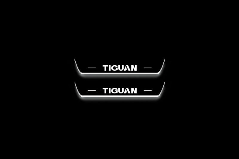 Volkswagen Tiguan II Stainless Steel LED Door Sills – Tiguan Logo