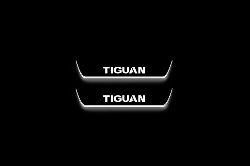 Volkswagen Tiguan I 2007+ Stainless Steel LED Door Sills – Tiguan Logo