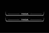 Nissan Tiida I C11 2004+ Stainless Steel LED Door Sills – TIIDA Logo