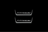 Ford Edge II 2015+ LED door sill plates stainless steel with Titanium logo