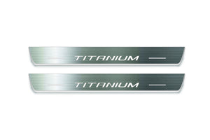 Ford Escape III 2013-2019 LED Door Sills Illuminated Scuff Titanium Logo Stainless Steel Entry Guards Door Sills Decoin