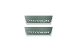Ford Edge II 2015+ illuminated entry guards in stainless steel with Titanium logo