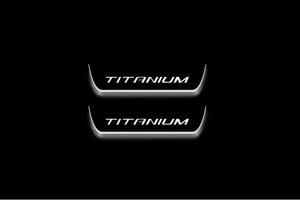 Ford Escape III 2013-2019 LED Door Sills Illuminated Scuff Titanium Logo Stainless Steel Entry Guards Door Sills Decoin