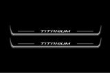 Ford Escape III 2013+ LED door sill plates stainless steel with Titanium logo