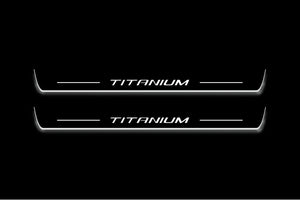 Ford Mondeo V 2014+ LED Door Sills Illuminated Scuff Titanium Logo Stainless Steel Entry Guards