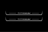 Ford Fusion II CD4 2012+ LED door sill plates with Titanium logo