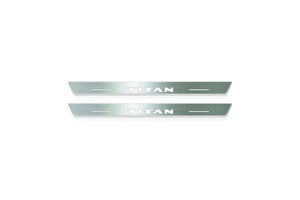 Nissan Titan II A61 2016+ Stainless Steel LED Door Sills – Titan Logo
