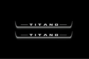 Fiat Titano 2025+ LED Door Sills Illuminated Scuff Titano Logo Stainless Steel Entry Guards