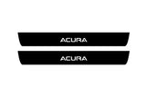 stainless steel LED door sill plates with Acura TLX II 2020+ with Acura logo
