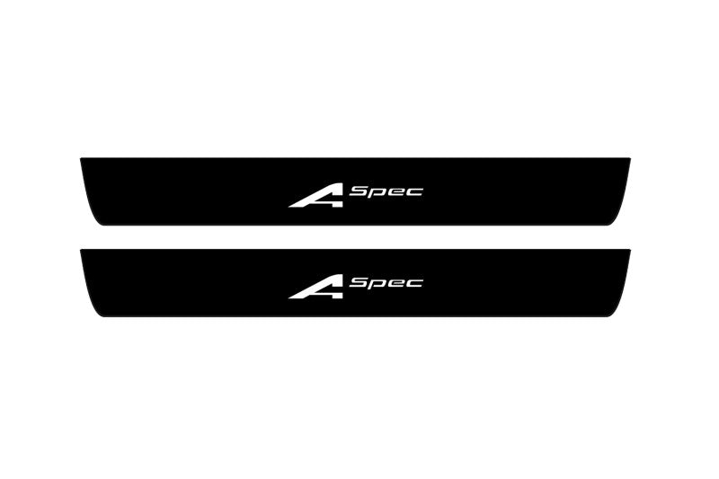 Acura TLX II 2020+ Illuminated Matte Sill Plates with logo A-Spec Acura Led Door Sills PRO opdesign