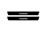 Volkswagen Touareg II 2010+ illuminated door sill protectors with Touareg logo