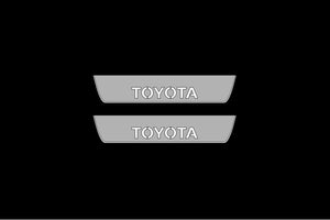 Toyota Prado 250 2023+ LED Door Sills Illuminated Scuff Toyota Logo Stainless Steel Entry Guards Door Sills Decoin