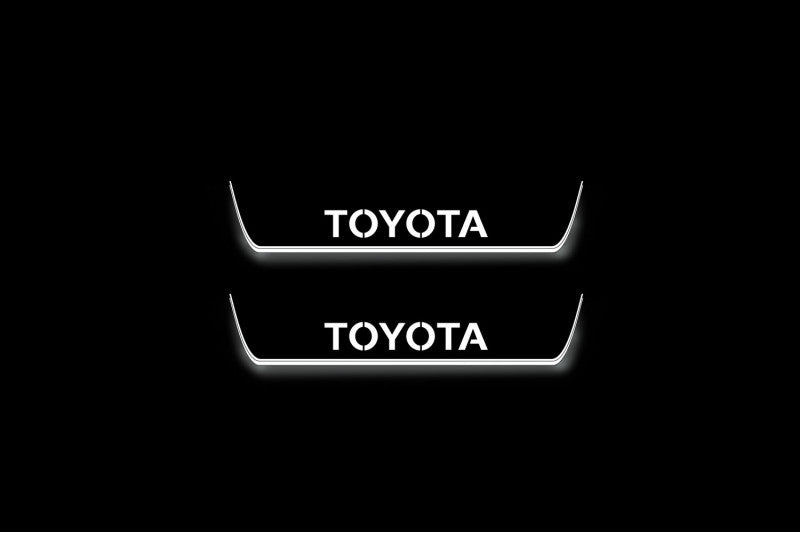 Toyota Prado 250 2023+ Stainless Steel LED Door Sills – Toyota Logo