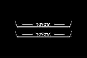 Toyota Prado 250 2023+ Stainless Steel LED Door Sills – Toyota Logo