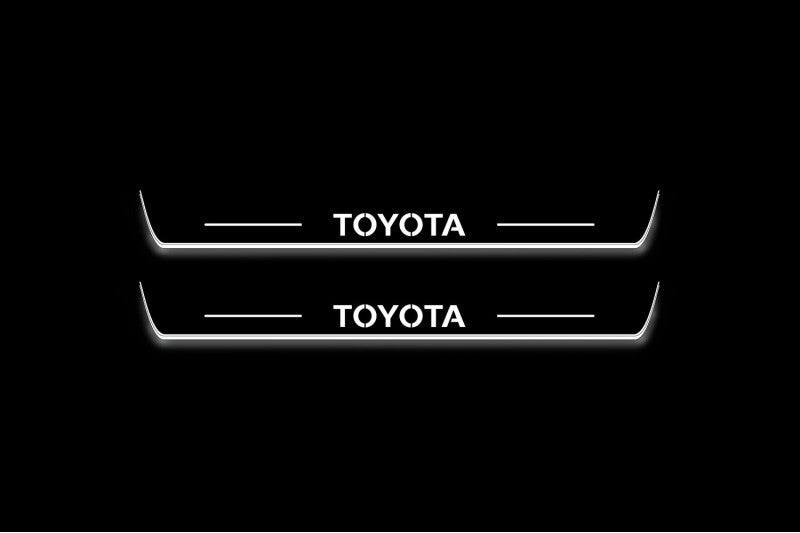 Toyota Prado 250 2023+ Stainless Steel LED Door Sills – Toyota Logo