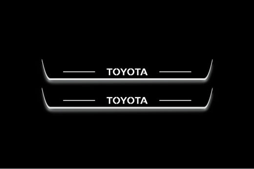 Toyota RAV4 XA50 2018–2025 — Stainless Steel LED Door Sills — Toyota Logo