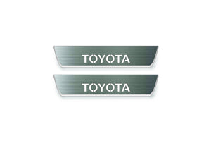 Toyota Prado 250 2023+ Stainless Steel LED Door Sills – Toyota Logo