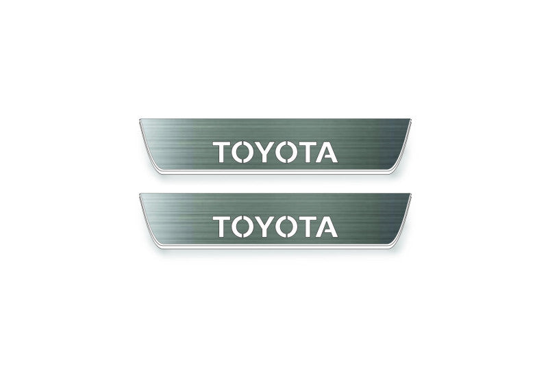 Toyota Prado 250 2023+ Stainless Steel LED Door Sills – Toyota Logo