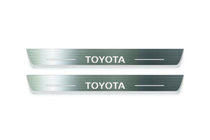 Toyota Prado 250 2023+ Stainless Steel LED Door Sills – Toyota Logo