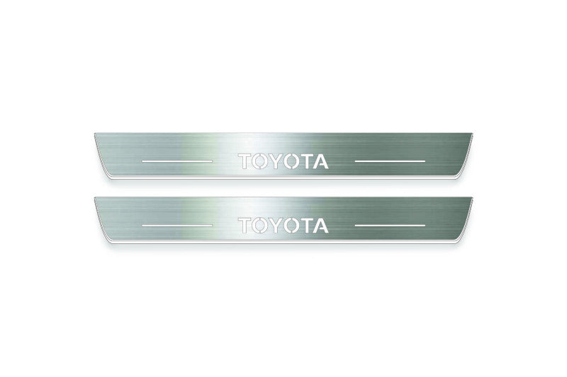 Toyota Rav4 V XA50 2019+ Stainless Steel LED Door Sills – Toyota Logo