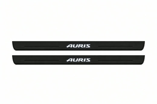 Toyota Auris II E180 2013–2018 — Matte PRO LED Door Sills — Auris Logo