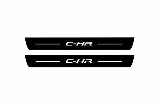 Toyota C-HR I 2016–2023 — Matte PRO LED Door Sills — C-HR Logo