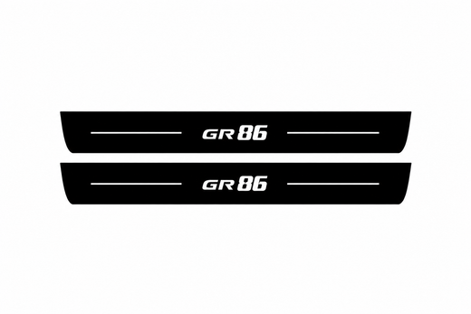 Toyota GR86 Coupe ZN8 2021–2026 — Matte PRO LED Door Sills — GR86 Logo