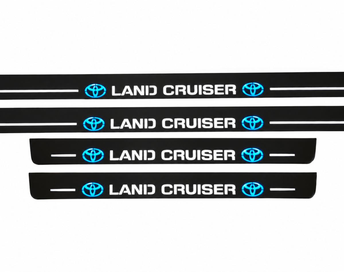 Toyota Land Cruiser J200 Matte PRO LED door sills with Land Cruiser design