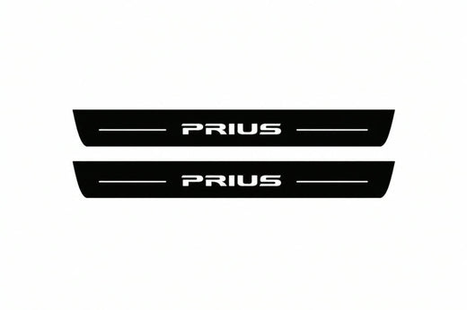 Toyota Prius XW30 2009–2015 — Matte PRO LED Door Sills — Prius Logo