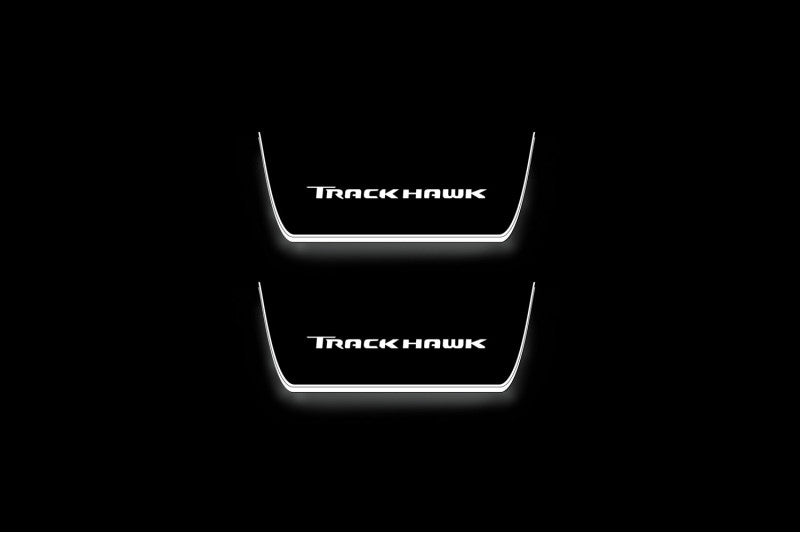 Jeep Grand Cherokee V Stainless Steel LED Door Sills – Trackhawk Logo