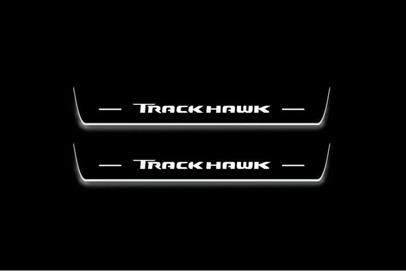Jeep Grand Cherokee V Stainless Steel LED Door Sills – Trackhawk Logo
