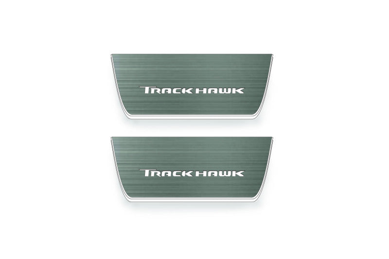 Jeep Grand Cherokee V Stainless Steel LED Door Sills – Trackhawk Logo
