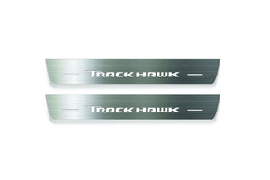 Jeep Grand Cherokee V Stainless Steel LED Door Sills – Trackhawk Logo