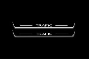 Renault Trafic III 2014+ LED Door Sills Illuminated Scuff Trafic Logo Stainless Steel Entry Guards