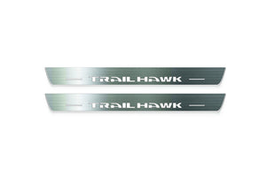 Jeep Cherokee KL 2014+ Stainless Steel LED Door Sills – TrailHawk Logo