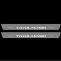 Illuminated LED Door Sill Tread Plates Jeep Cherokee KL 2014-2023 With TrailHawk Logo Jeep Led Door Sills opdesign