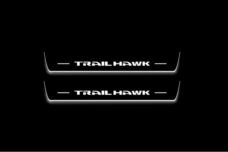 Jeep Grand Cherokee V Stainless Steel LED Door Sills – Trailhawk Logo
