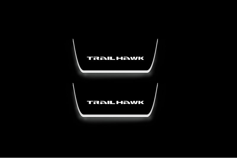Jeep Grand Cherokee V Stainless Steel LED Door Sills – Trailhawk Logo