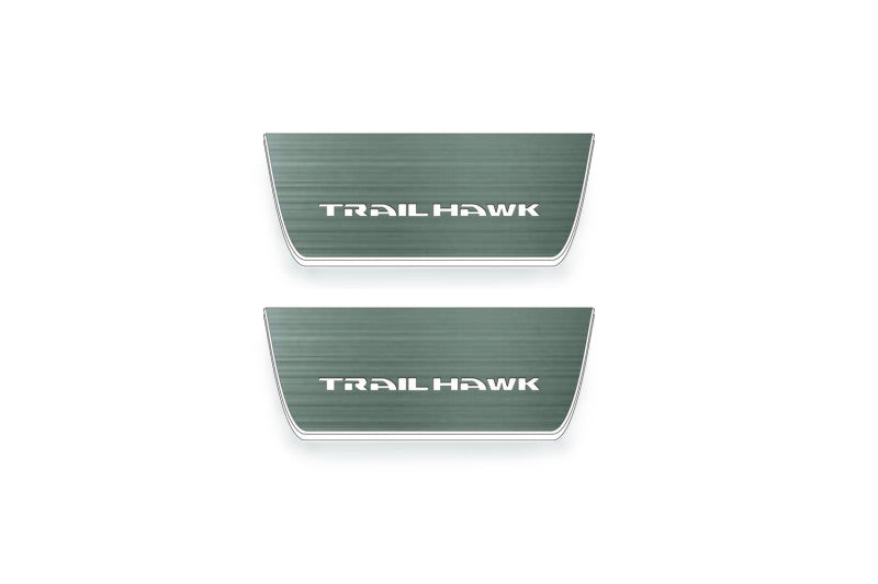 Jeep Grand Cherokee V Stainless Steel LED Door Sills – Trailhawk Logo
