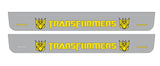 LED door sill plates for Chevrolet Camaro V E37 2009+ with Transformers Decepticon logo