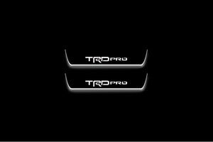 Toyota Tundra III XK70 Stainless Steel LED Door Sills – TRD pro Logo