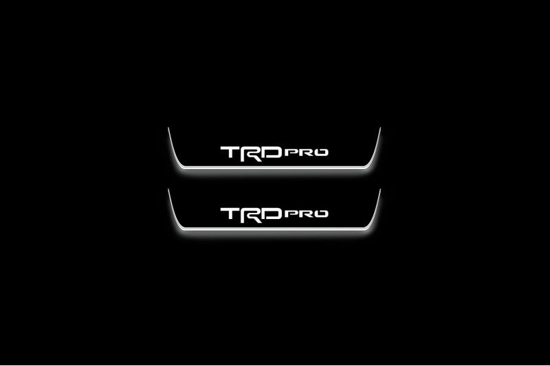 Toyota Tundra III XK70 Stainless Steel LED Door Sills – TRD pro Logo